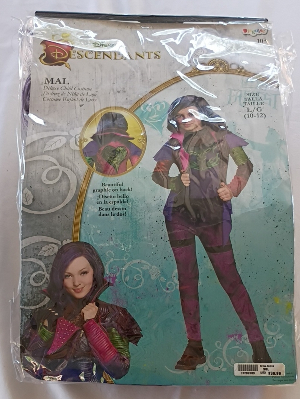 Mal Isle Of The Lost Deluxe Girls The Descendants Disney Costume Large 10 - 12